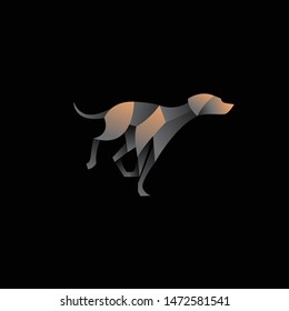 geometric abstract logo with a Labrador dog to be the main icon, this is also look modern and clean but unique. available on vector format and trasnparant background!