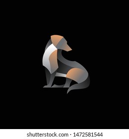geometric abstract logo with a Labrador dog to be the main icon, this is also look modern and clean but unique. available on vector format and trasnparant background!