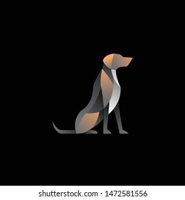 geometric abstract logo with a Labrador dog to be the main icon, this is also look modern and clean but unique. available on vector format and trasnparant background!