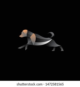 geometric abstract logo with a Labrador dog to be the main icon, this is also look modern and clean but unique. available on vector format and trasnparant background!