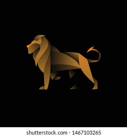 geometric abstract logo with a lion to be the main icon, this is also look modern and clean but unique