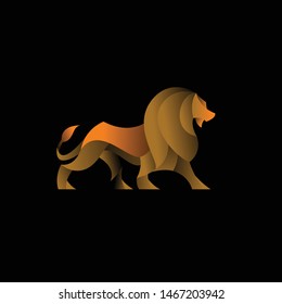 geometric abstract logo with a lion to be the main icon, this is also look modern and clean but unique