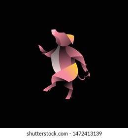 geometric abstract logo with a Pig to be the main icon, this is also look modern and clean but unique. available on vector format and trasnparant background!