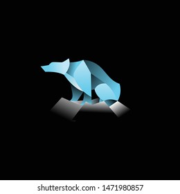 geometric abstract logo with a Polar Bear to be the main icon, this is also look modern and clean but unique. available on vector format and trasnparant background!