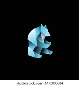 geometric abstract logo with a Polar Bear to be the main icon, this is also look modern and clean but unique. available on vector format and trasnparant background!
