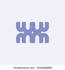 
geometric abstract logo with purple color