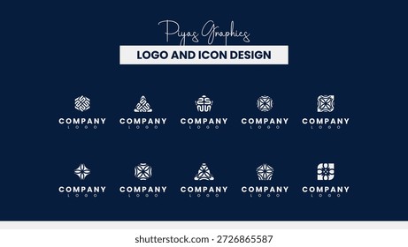 Colección de símbolo de logotipo Abstractas geométrico