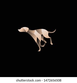geometric abstract logo with a white labrador to be the main icon, this is also look modern and clean but unique. available on vector format and trasnparant background!