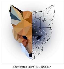  Geometric Abstract Low Poly Fox