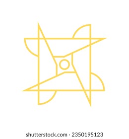 Geometric abstract luxury logo vector element