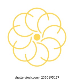 Geometric abstract luxury logo vector element