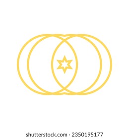 Geometric abstract luxury logo vector element
