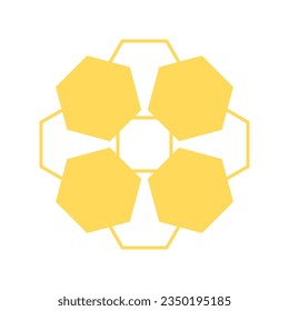 Elemento vector de logotipo de lujo geométrico abstracto
