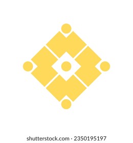 Elemento vector de logotipo de lujo geométrico abstracto