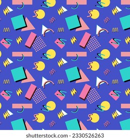 geometric abstract memphis pattern simple shapes