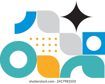 Geometric abstract memphis shape vector element