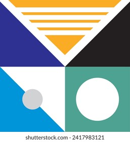 Geometric abstract memphis shape vector element