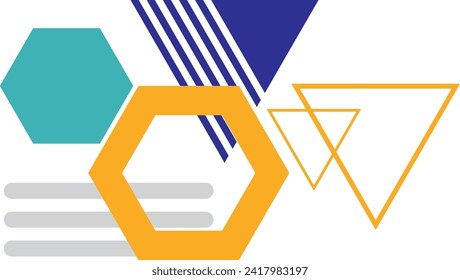Geometric abstract memphis shape vector element