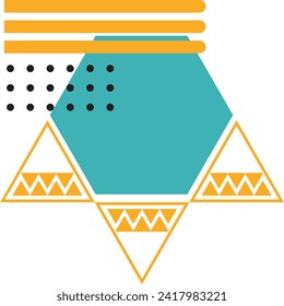 Geometric abstract memphis shape vector element