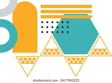 Geometric abstract memphis shape vector element