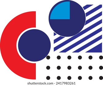 Geometric abstract memphis shape vector element