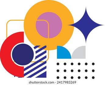 Geometric abstract memphis shape vector element