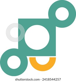 Geometric abstract memphis shape vector element