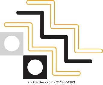 Geometric abstract memphis shape vector element
