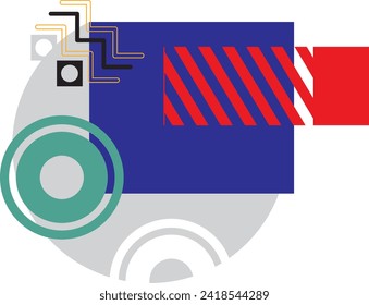 Geometric abstract memphis shape vector element