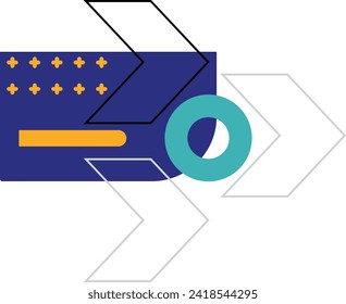 Geometric abstract memphis shape vector element