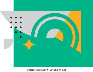 Geometric abstract memphis shape vector element