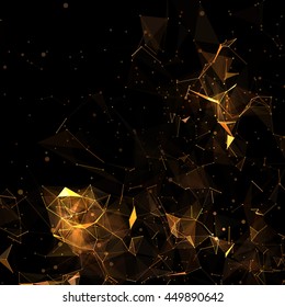 Geometric Abstract mesh background with circles and lines. Vector illustration.