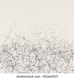 Geometric Abstract mesh background with circles and lines. Vector illustration.
