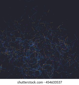 Geometric Abstract mesh background with circles and lines. Vector illustration.