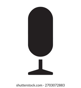 Geometric Abstract Microphone Logo Showing Futuristic Podcast Design Concept