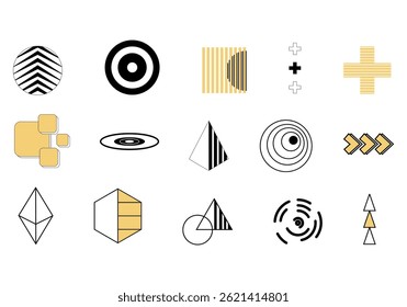 Geometric Abstract Minimalist Element Set