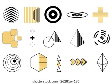 Geometric Abstract Minimalist Element Set