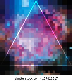 Geometric abstract modern square cosmic background