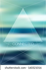 Geometric abstract modern suprime connected background