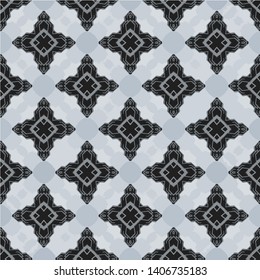 Geometric abstract mosaic seamless pattern with tiles and simple shapes for fashion. Abstract dynamic retro tiles background.