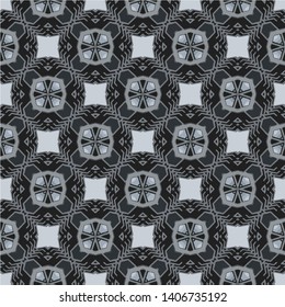 Geometric abstract mosaic seamless pattern with tiles and simple shapes for fashion. Abstract dynamic retro tiles background.