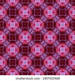 Geometric abstract mosaic seamless pattern with tiles and simple shapes for fashion. Abstract dynamic retro tiles background.