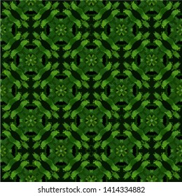 Geometric abstract mosaic seamless pattern with tiles and simple shapes for fashion. Abstract dynamic retro tiles background