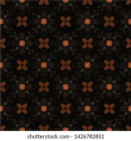 Geometric abstract mosaic seamless pattern with tiles and simple shapes for fashion. Abstract dynamic retro tiles background
