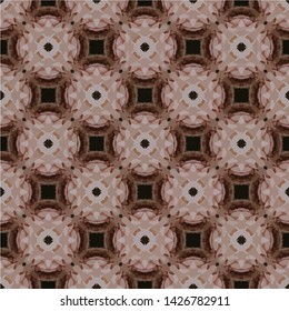 Geometric abstract mosaic seamless pattern with tiles and simple shapes for fashion. Abstract dynamic retro tiles background