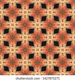 Geometric abstract mosaic seamless pattern with tiles and simple shapes for fashion. Abstract dynamic retro tiles background