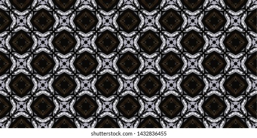 Geometric abstract mosaic seamless pattern with tiles and simple shapes for fashion. Abstract dynamic retro tiles background