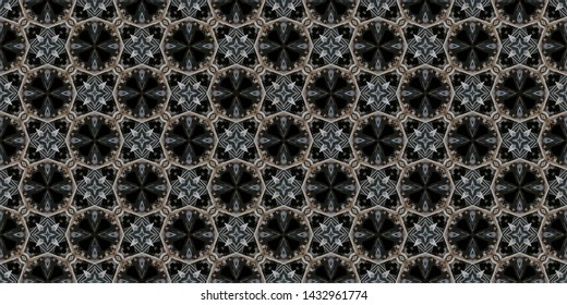 Geometric abstract mosaic seamless pattern with tiles and simple shapes for fashion. Abstract dynamic retro tiles background