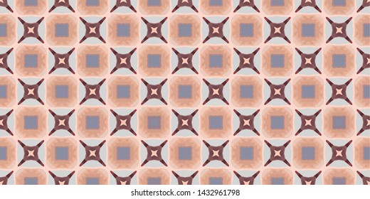 Geometric abstract mosaic seamless pattern with tiles and simple shapes for fashion. Abstract dynamic retro tiles background
