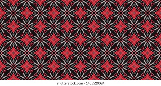Geometric abstract mosaic seamless pattern with tiles and simple shapes for fashion. Abstract dynamic retro tiles background